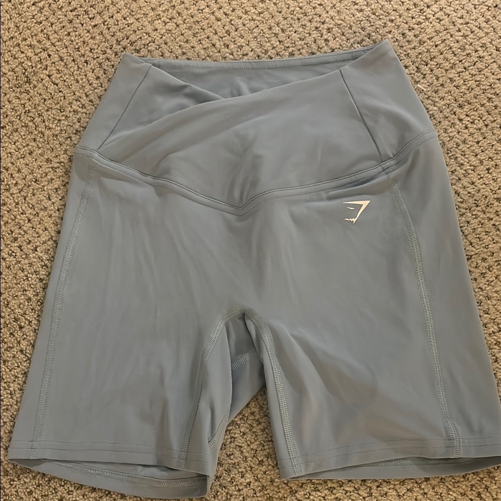 Gymshark Slate Blue High-Waisted Shorts